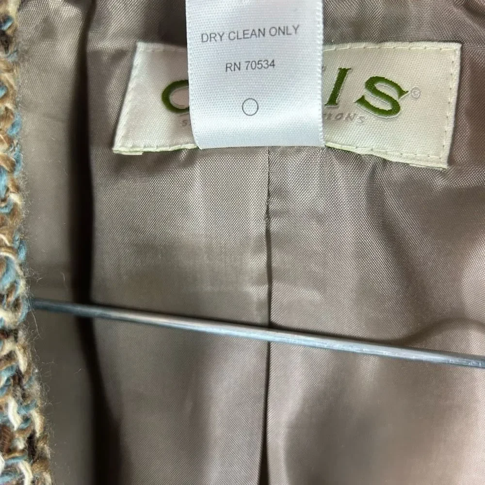 Orvis Wool Plaid Single Breasted Blazer Coat - Picture 12 of 14